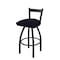 Holland Bar Stool Co 30" Low Back Swivel Bar Stool, Black Wrinkle, Canter Twilight Seat 82130BW002 - alternate 1